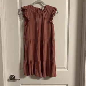 Loft Tiered Mini Swing Dress